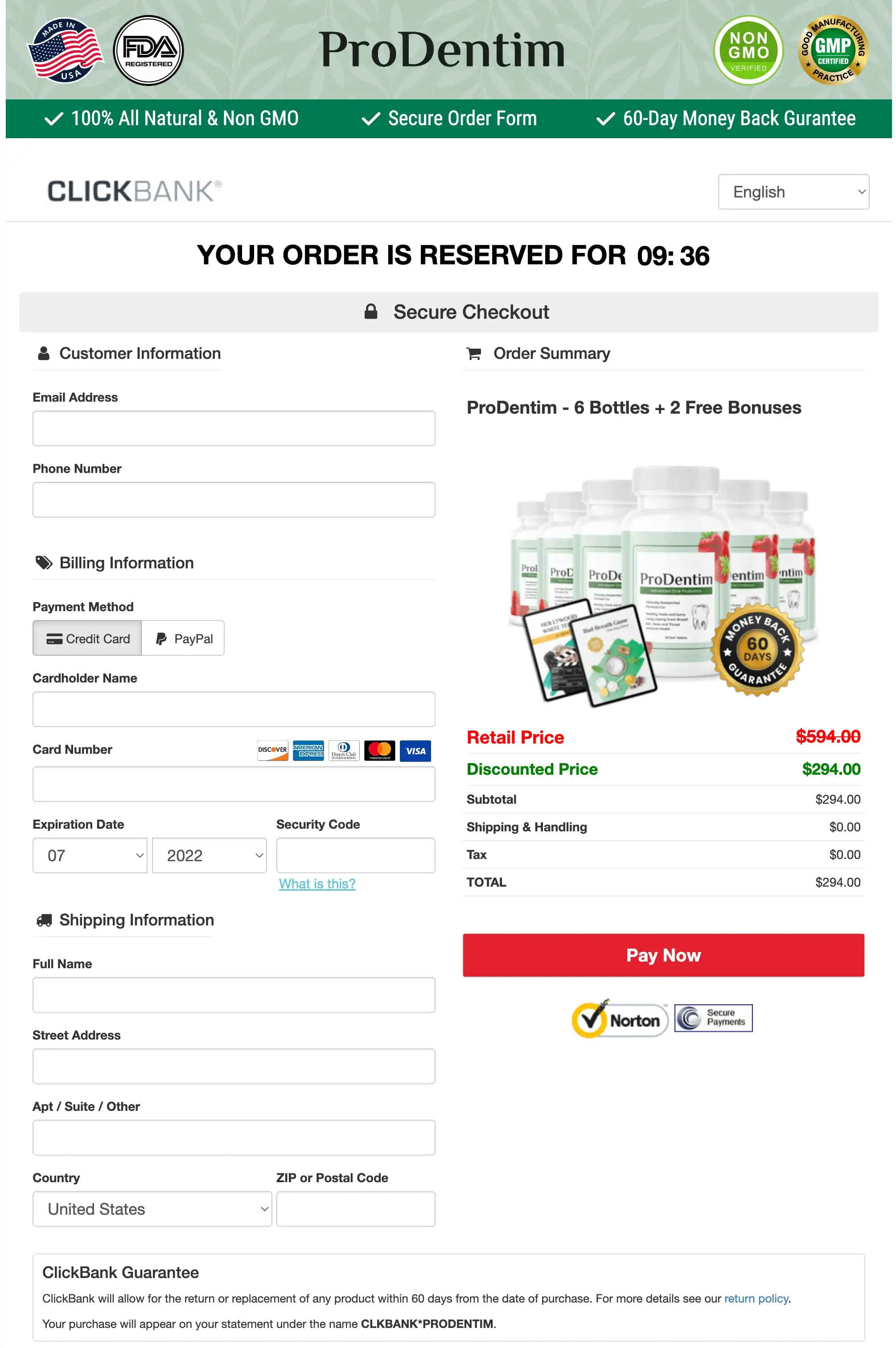 ProDentum ProDentum - Order Page